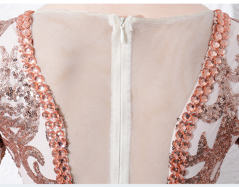 Pre-order ชุดราตรียาว ชุดออกงาน แขนกุด ทรงหางปลา ปักเลื่อมลายหรู