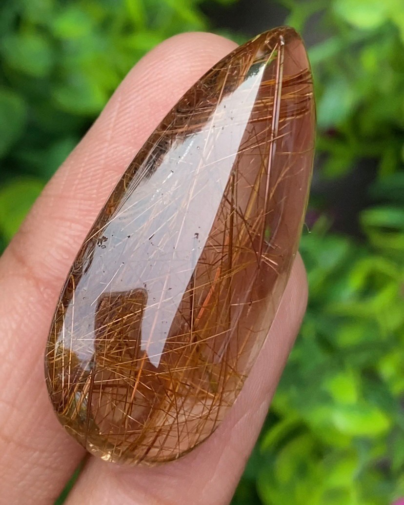 ไหมนาค ควอตซ์ Rutilated Quartz 60.50 กะรัต Cts.พลอยแท้ อัญมณีมงคลประจําวันเกิด เครื่องประดับพลอย