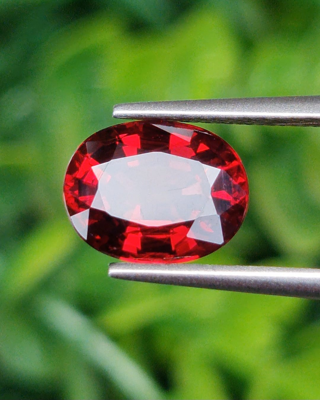 พลอย โรโดไลต์ กาเน็ท Rhodolite Garnet 3.06 กะรัต Cts.พลอยแท้ อัญมณีมงคลประจําวันเกิด เครื่องประดับพลอย