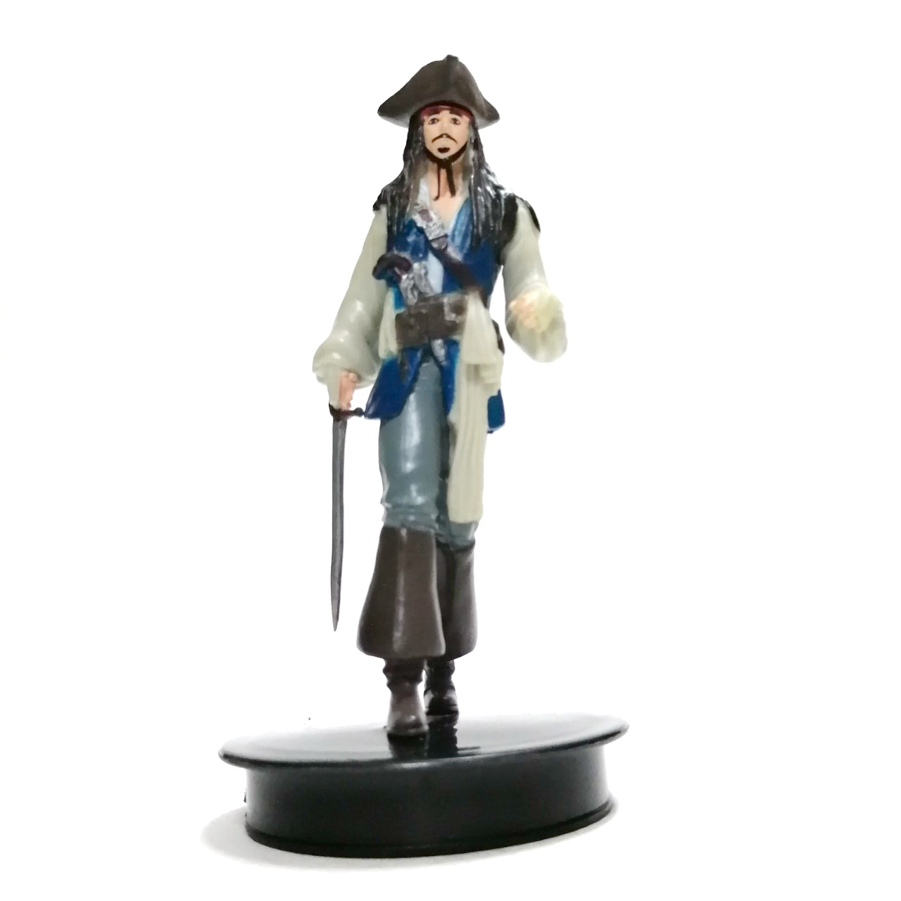 ฟิกเกอร์ยางตัน ท๊อปเปอร์EGV 3.5 นิ้ว แจ๊ค สแปโร่ห์ จากภาพยนตร์ ไพเรทออฟเดอะแคริบเบี้ยน ไม่มีฝาและแก้วน้ำ มีเฉพาะฟิกเกอร์ มีรอยบ้าง