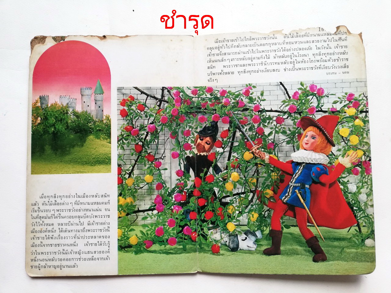 หนังสือนิทานคุณหนู **หนังสือเก่ามีตำหนิ โปรดตรวจสอบทุกภาพ-ส่วนบนของหนังสือมีรอยชำรุดตามภาพ , เจ้าหญิงนิทรา ปกแข็ง ภาพเรื่องราวเป็นตุ๊กตา ถ่ายครบทั้งเล่ม เคยเป็นหนังสือห้องสมุด