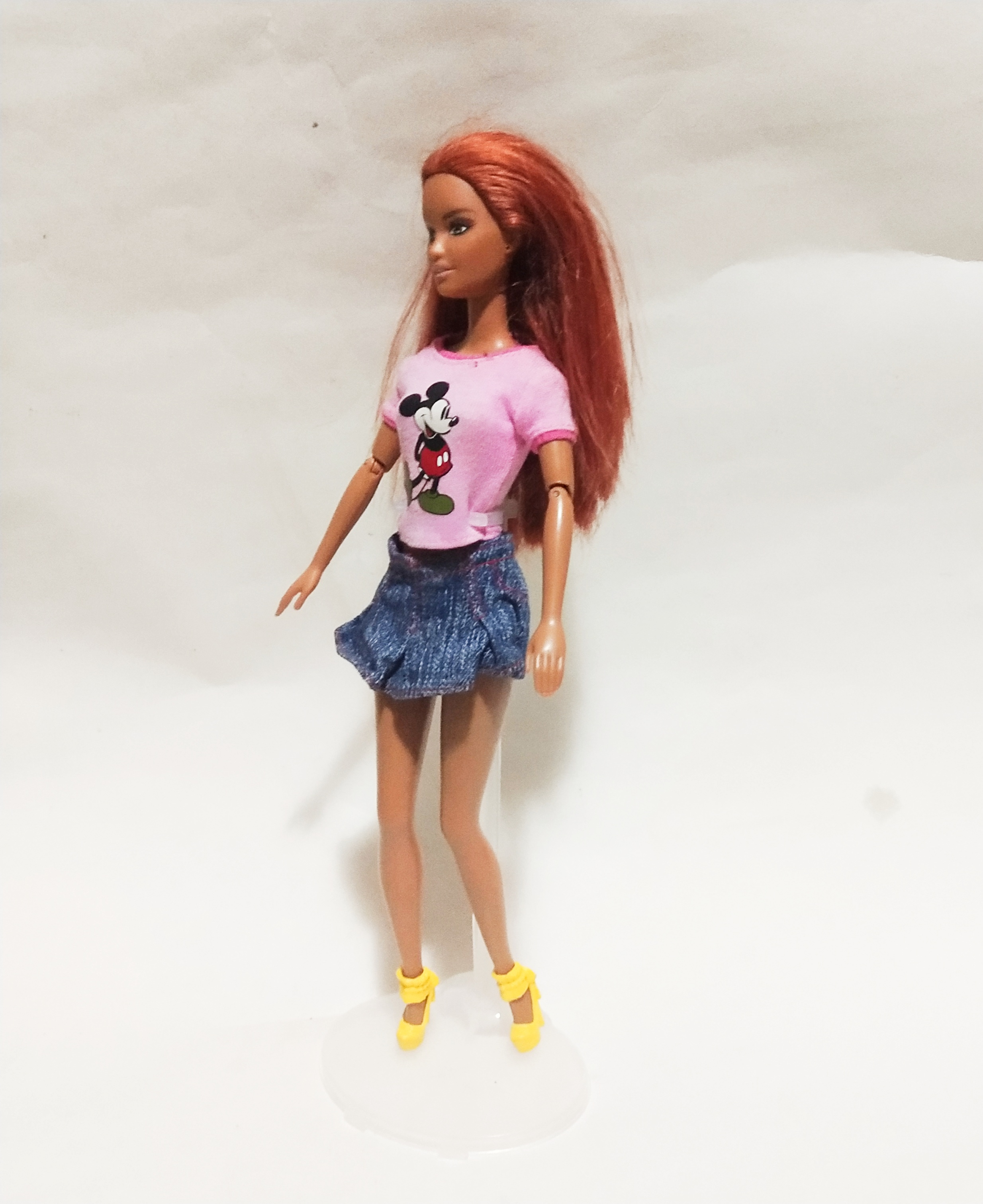 ตุ๊กตาบาร์บี้ผิวเข้มหน้าสวย ผมตรงสีน้ำตาล่อน แขนข้อต่อ Mattel 1999 China