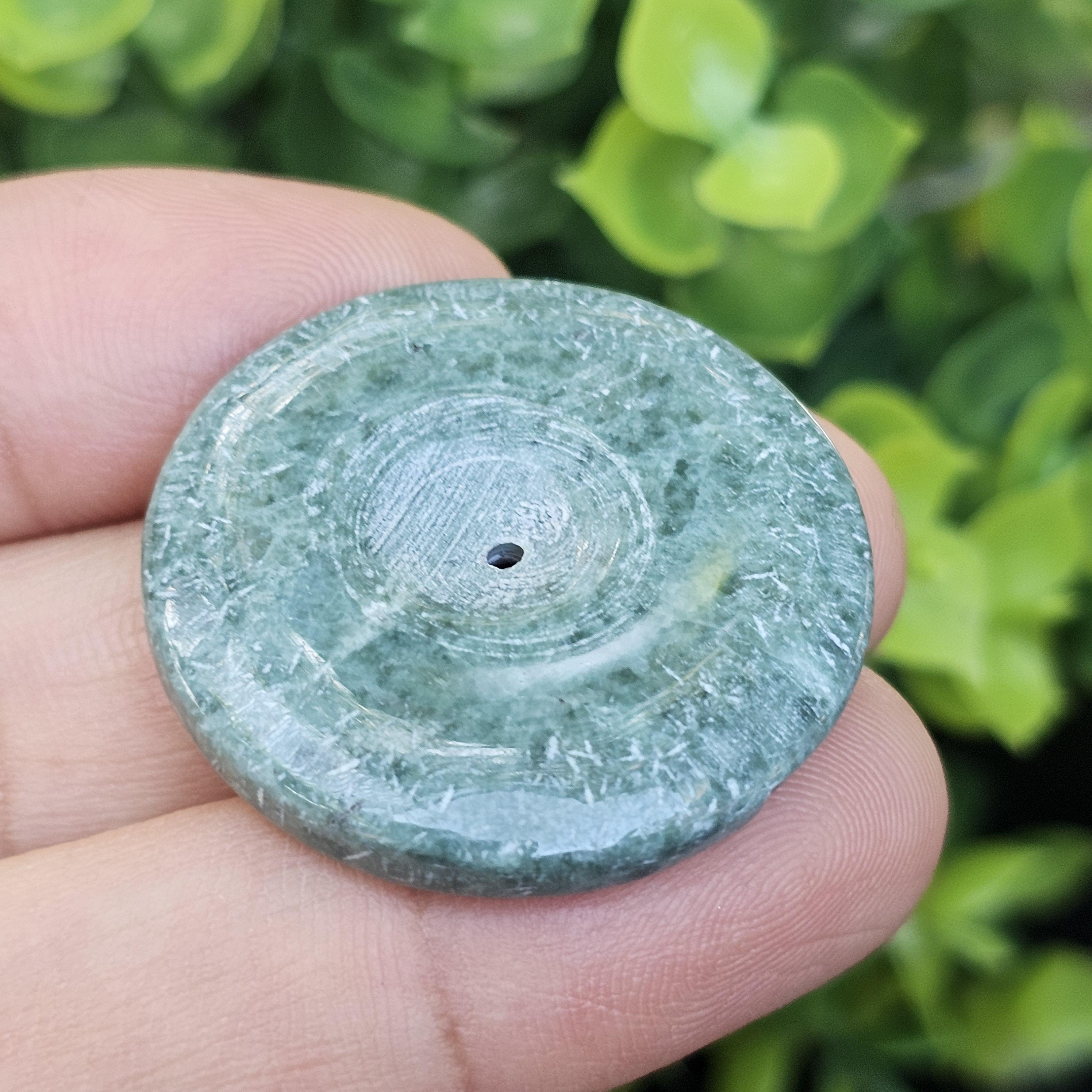 หยก พม่า แท้ Jade จี้โดนัทหยก (Bi-dise jadeite) พม่า (Myanmar) 49.35 กะรัต (Cts.)