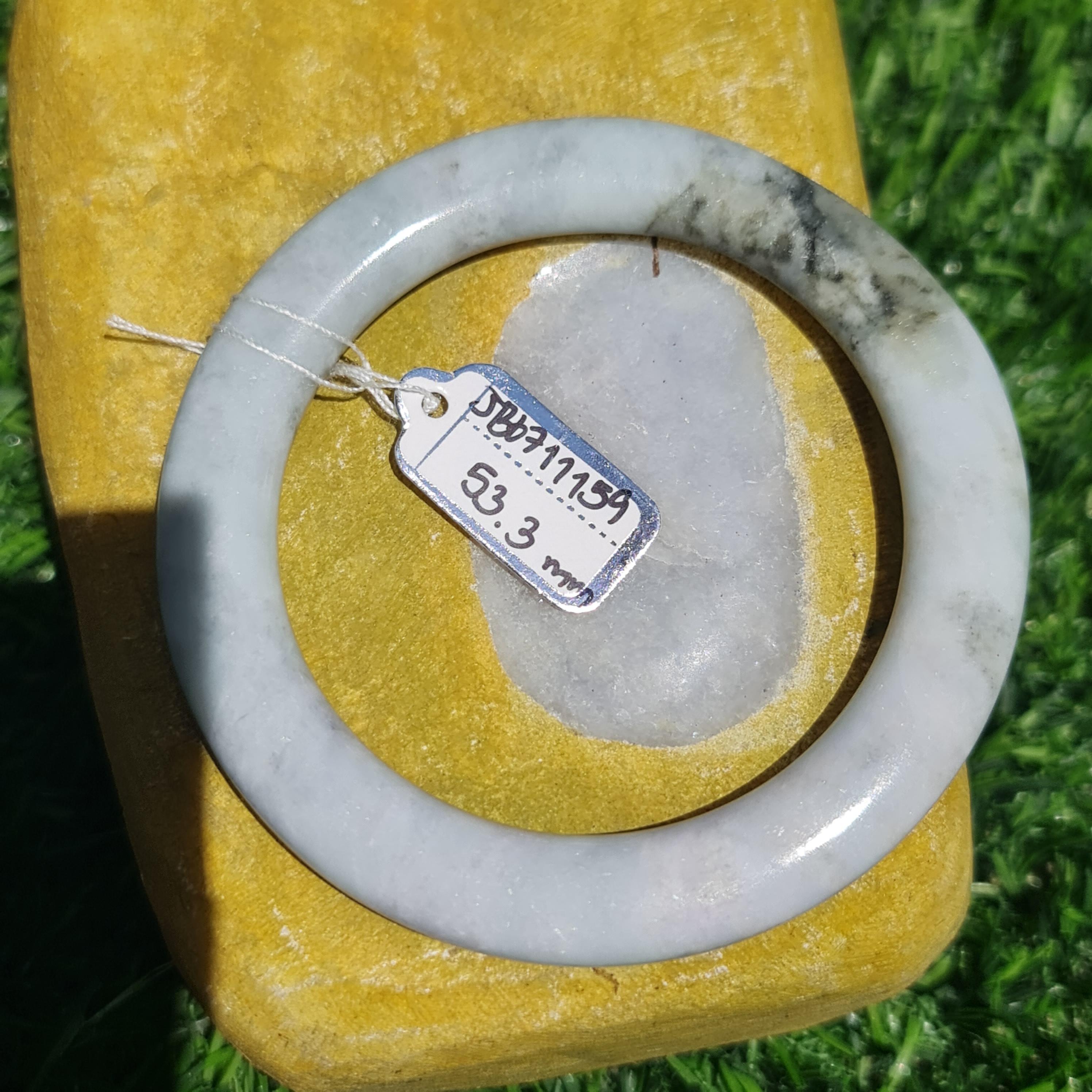 JB6711159 หยก พม่า แท้ Jade กำไลหยก 53.3 มม. (Jadeite bracelet) พม่า (Myanmar)