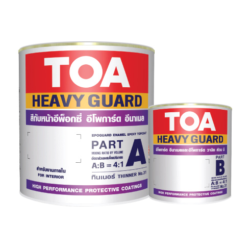ทีโอเอ อีโพการ์ด อีนาเมล TOA Epoguard Enamel สีทับหน้าอีพ็อกซี่ 2 ส่วน สำหรับงานภายใน เฉดธรรมดา