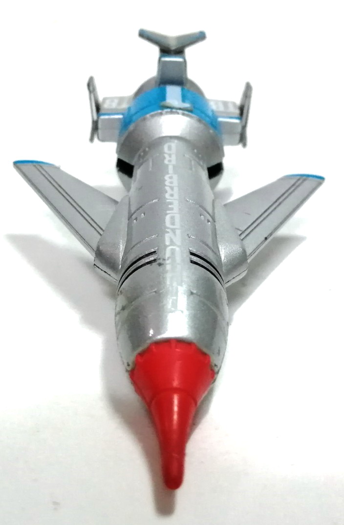 จรวดธันเดอร์เบิร์ด1 (วิหคสายฟ้า 1) ยานธันเดอร์เบิร์ด1 Thunderbird1 วัสดุเหล็กผสมพลาสติก ทำสีสำเร็จ ของ Bandai ปี 1997** กลไกขยับปีชำรุดเสื่อมตามเวลา สะสมสภาพดี เก่าเก็บ