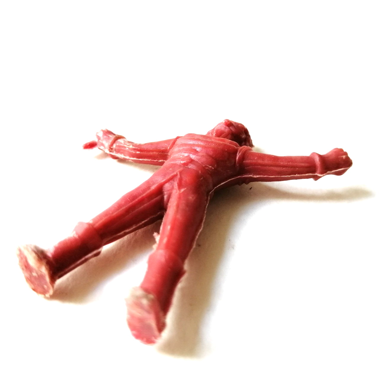 ตุ๊กตุ่นแอ๊นท์ถุงถั่ว คนมีเครา ขนาด 2.5 นิ้ว สีแดงขุ่น งานเก่าหายาก สภาพดี