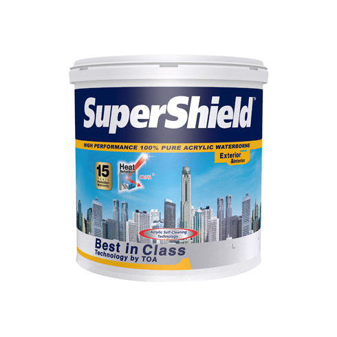 TOA Supershield ซุปเปอร์ชิลด์ สีน้ำอะคริลิก ชนิดกึ่งเงา ขนาด9ลิตร สีขาว