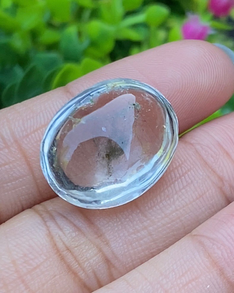 โป่งข่าม ควอตซ์ Rutilated Quartz 26.65 กะรัต Cts. พลอยแท้ อัญมณีมงคลประจําวันเกิด เครื่องประดับพลอย