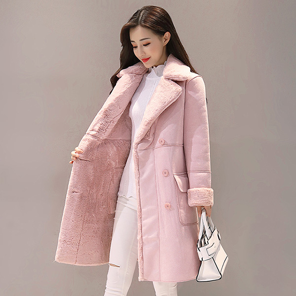 เดรสโค้ทหนังแกะกันหนาวติดลบ บุขนเฟอร์เต็มตัว (12218X)