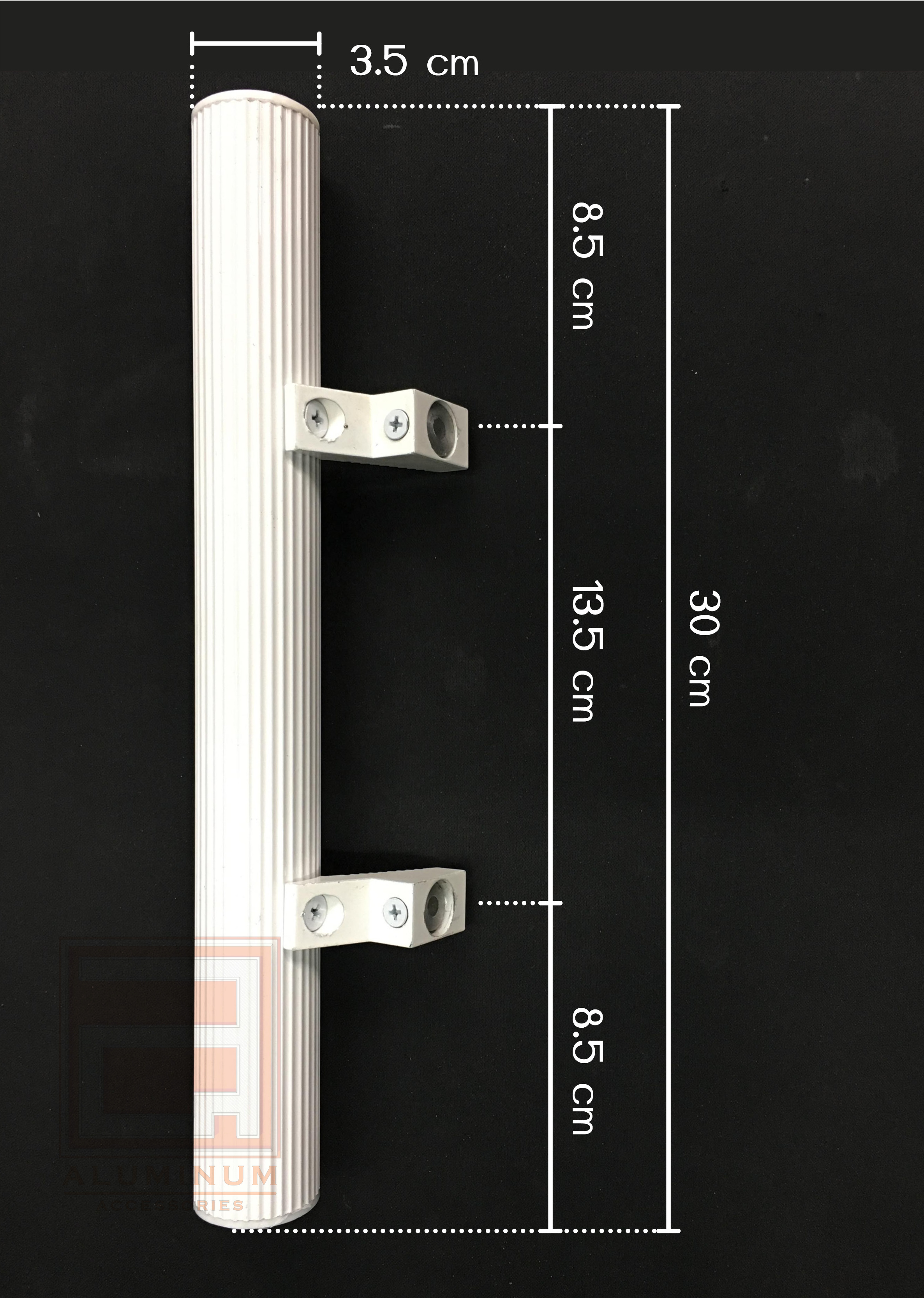 ชุดมือจับกระบอง (สีขาวนม) ระยะรู 13.5 ซม.