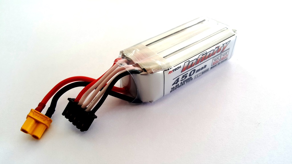 แบตโดรน HGLRC KT20 แบตลิโพ Lipo 4S 14.8V 450mAh 85C ขั้ว XT30