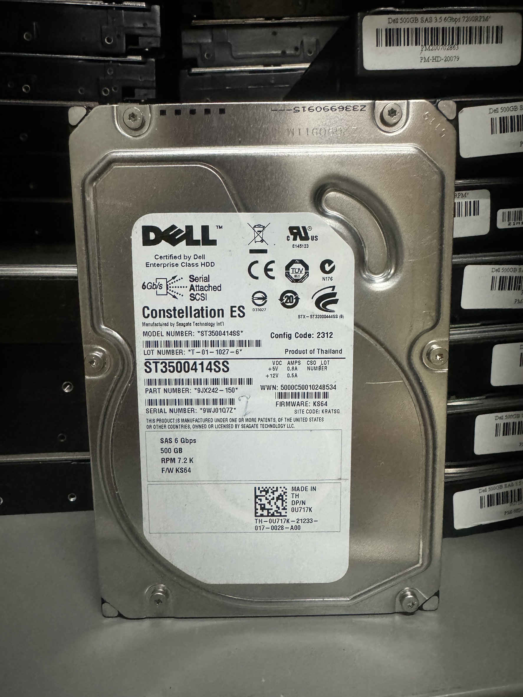 HDD Server Dell 500GB SAS 3.5 6Gbps 7200RPM"