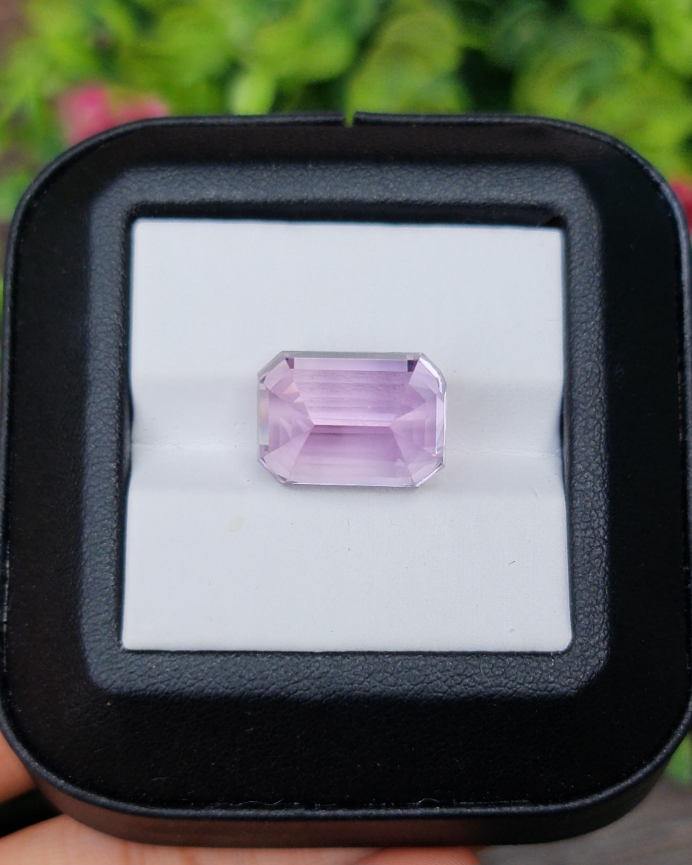 พลอย คุนไซท์ Kunzite 17.70 กะรัต (Cts.) พลอยแท้อัญมณีมงคล ประจําวันเกิด เครื่องประดับพลอย