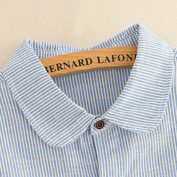 เดรสเชิ้ตแฟชั่นญี่ปุ่น แขนยาว แต่งปักลายแมว (12264LM)