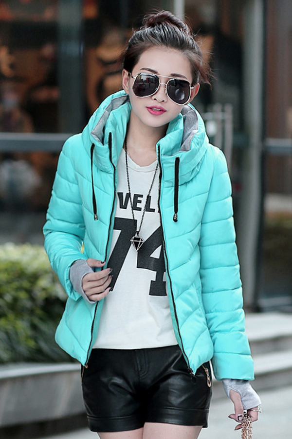 เสื้อโค้ทกันหนาวติดลบลุยหิมะได้ คอปิดซ้อนฮู้ด ทรงสลิม (12236X)