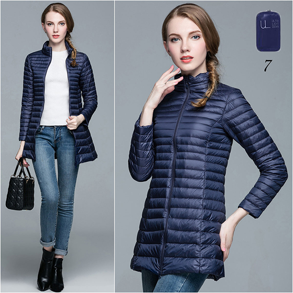 Ultra Light Down เสื้อโค้ทกันหนาวขนเป็ดตัวยาว พร้อมถุงเก็บ (11967X)