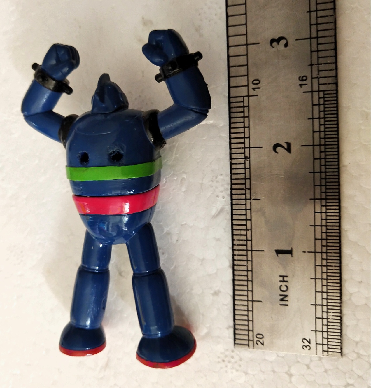 ของเล่น ของสะสม ฟิกเกอร์ หุ่นเหล็ก28 สูงราว3นิ้ว ยางตัน ขาดจรวดหลัง งานเก่า