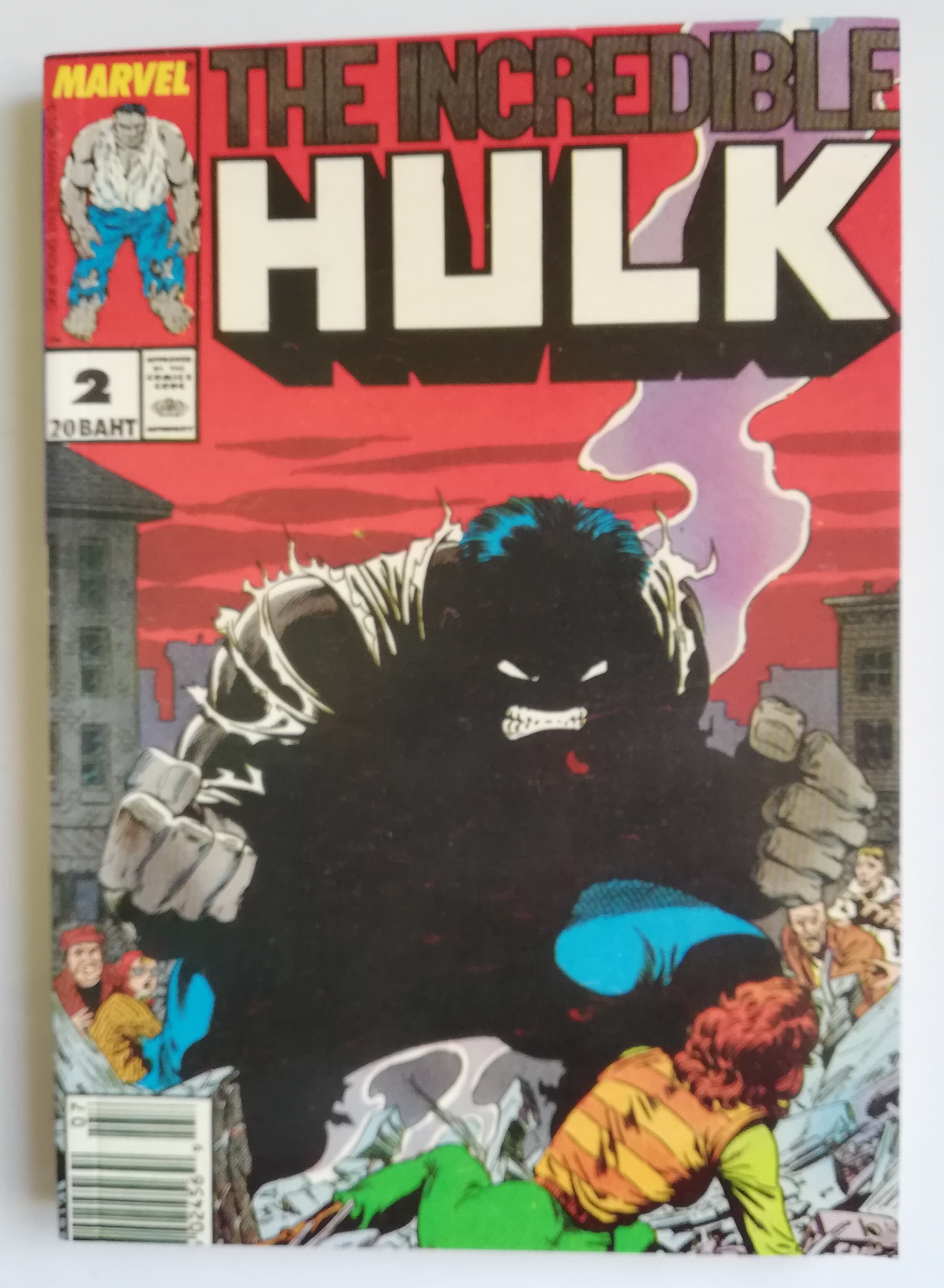 พ็อคเก็ตบุ๊คสะสมแนวอนิเมชั่น หนังสือการ์ตูนเก่า the Incredible Hulk ฉบับที่2 July 1987-March 1988