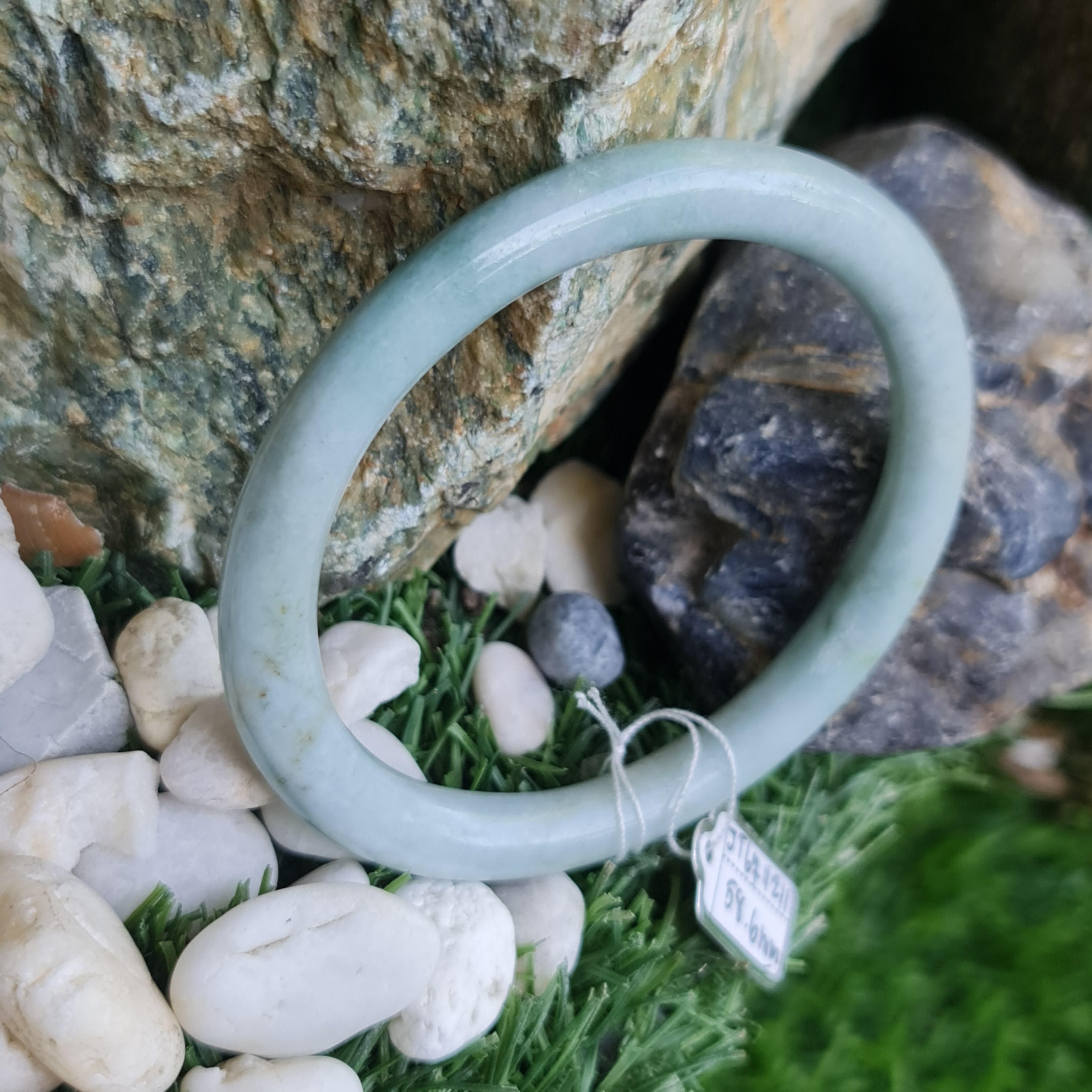 JT6711211 หยก พม่า แท้ Jade กำไลหยก 58.6 มม. (Jadeite bracelet) พม่า (Myanmar)