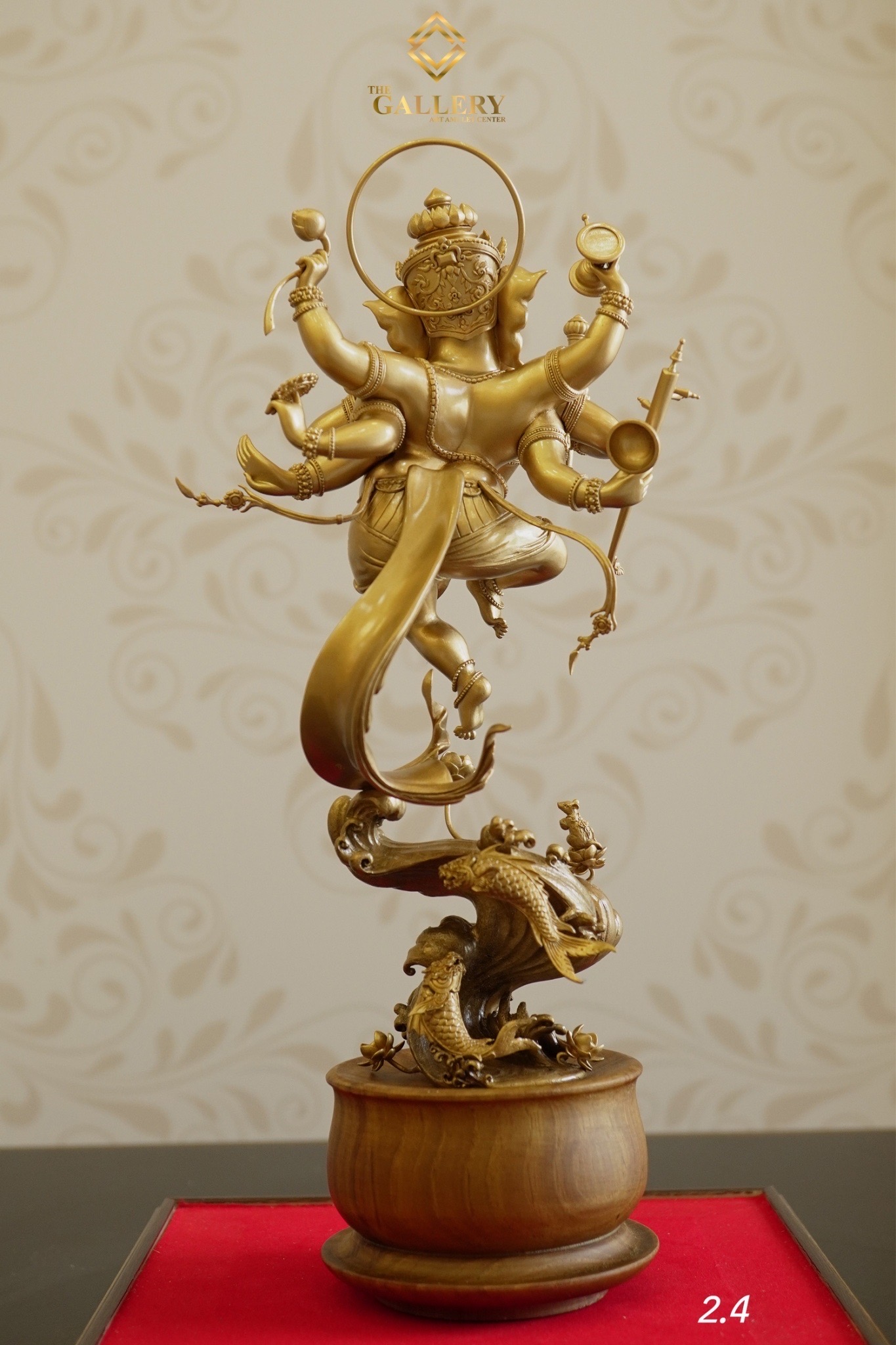 พระศรีนาฏยมหาคเณศ รุ่น กำเนิดอาริยธรรมศิลป์ รายการที่ 2.4 เนื้อบรอนซ์ ขนาดความสูง 26 เซนติเมตร ( รวมฐาน )