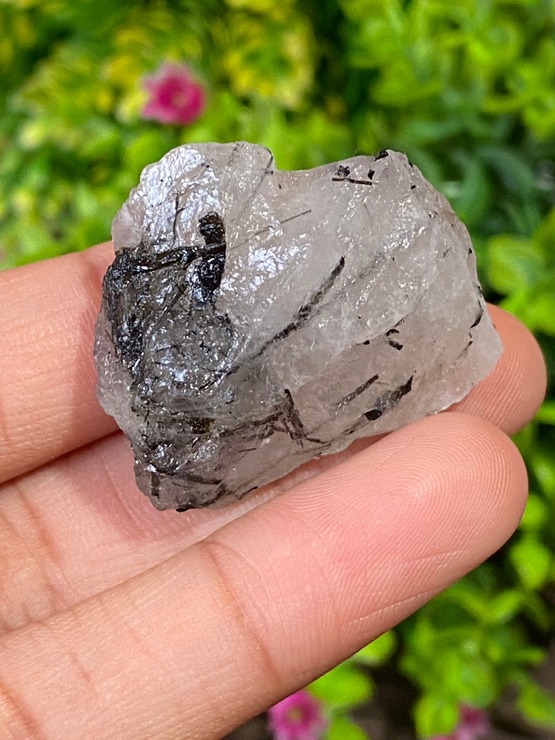 ก้อน ไหมดำ ควอตซ์ แก้วขนเหล็ก Black Rutilated Quartz Rough 91.02 กะรัต Cts. พลอยแท้ อัญมณีมงคลประจําวันเกิด เครื่องประดับพลอย