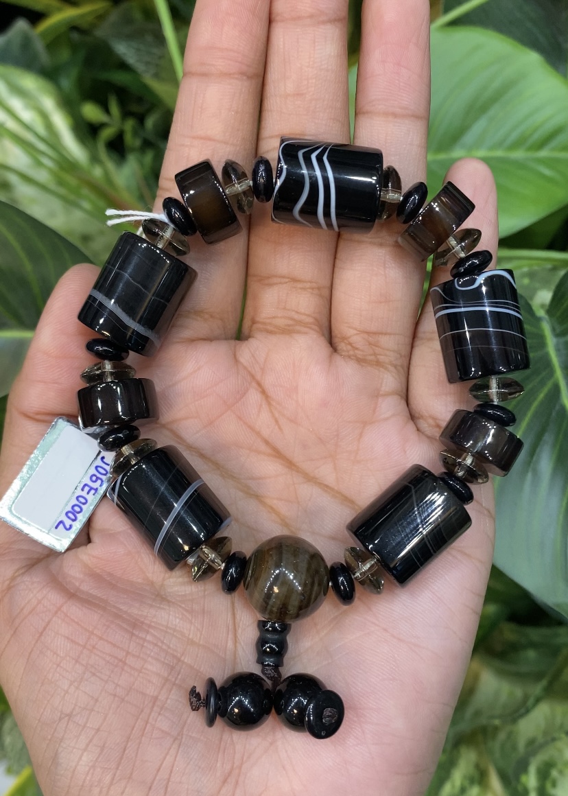 กำไลพลอยแท้ อาเกต Agate Bracelet (Free Size)