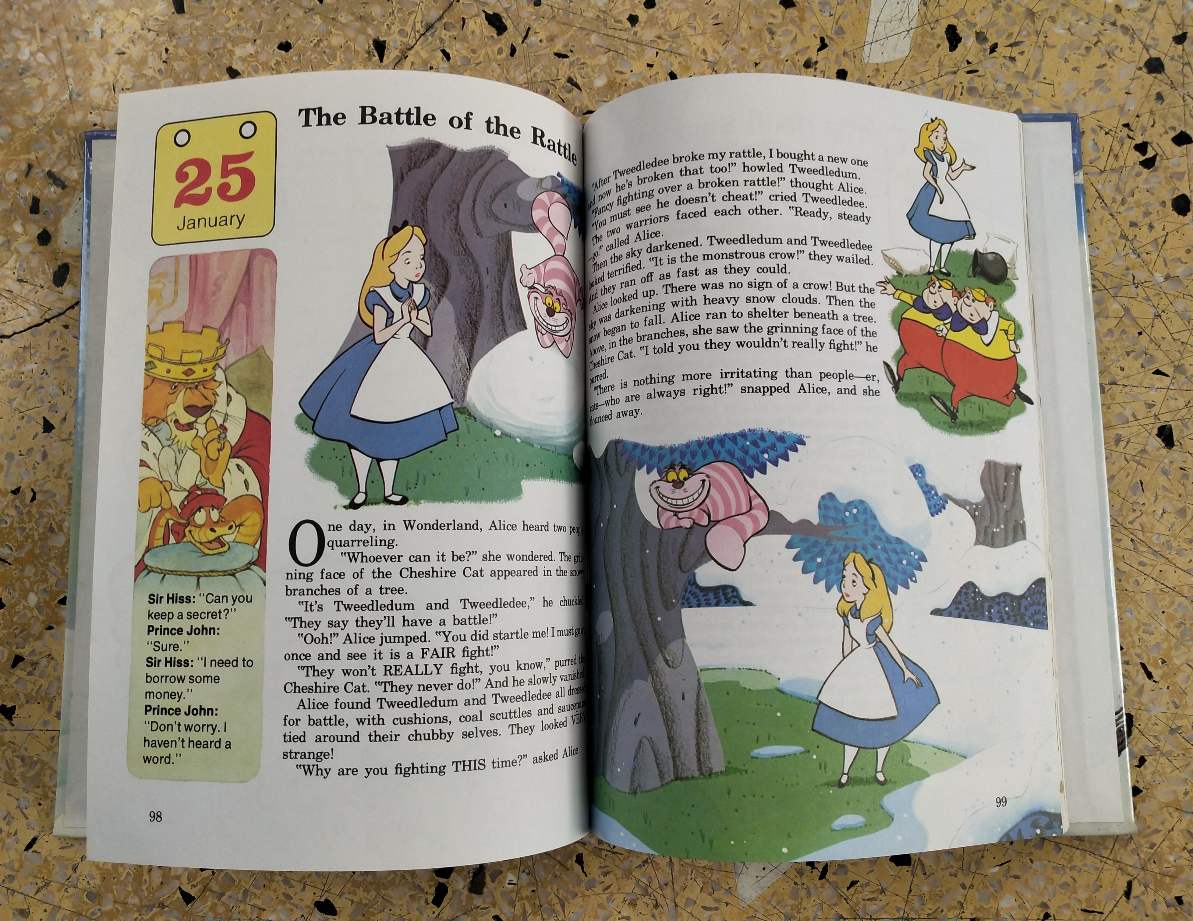 หนังสือภาพการ์ตูนดิสนีย์น่ารัก **หนังสิอเก่า มีตำหนิ โปรดตรวจสอบทุกภาพ ปกแข็ง ฉบับภาษาอังกฤษ เล่าเรื่องราวของทุกวันในฤดูหนาว ผ่านตัวการ์ตูนจากดิสนีย์ Story a Day for every day of the year ,Winter