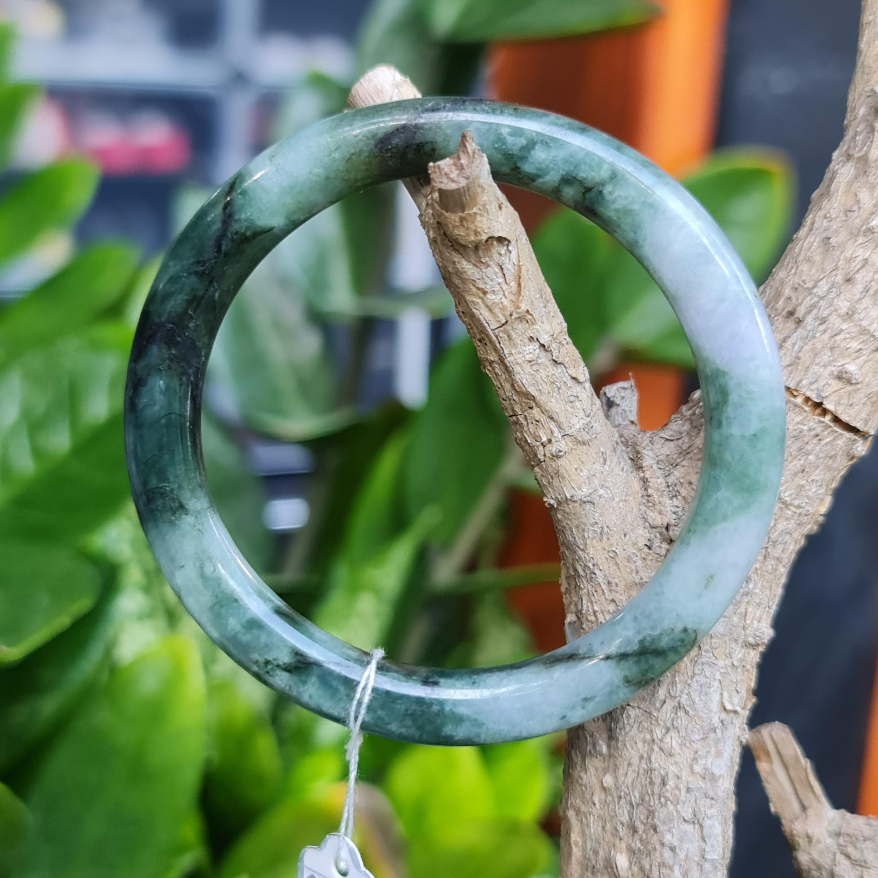 JB6711145 หยก พม่า แท้ Jade กำไลหยก 51.1 มม. (Jadeite bracelet) พม่า (Myanmar)