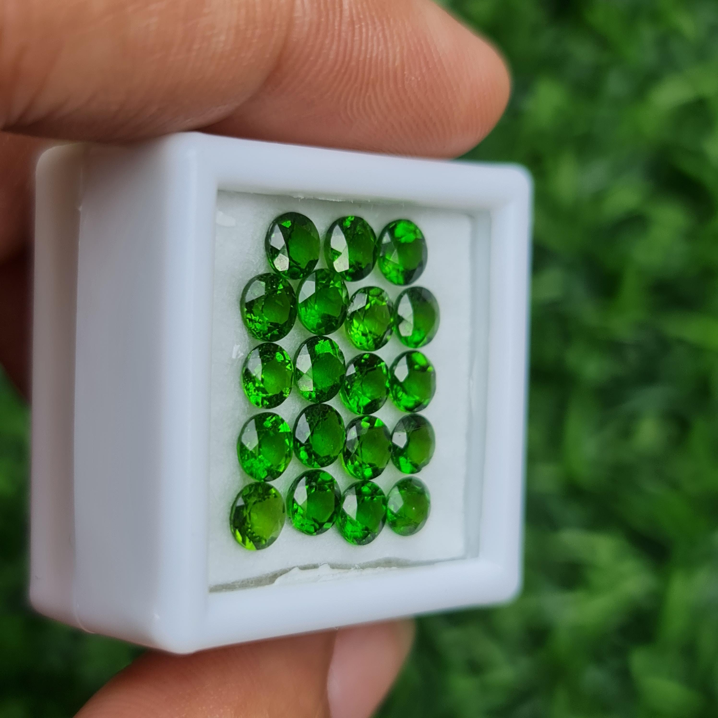 พลอย โครม ไดออพไซด์ Chrome Diopside 5.39 กะรัต (Cts.) 19 เม็ด พลอยแท้ อัญมณีมงคลประจําวันเกิด เครื่องประดับพลอย