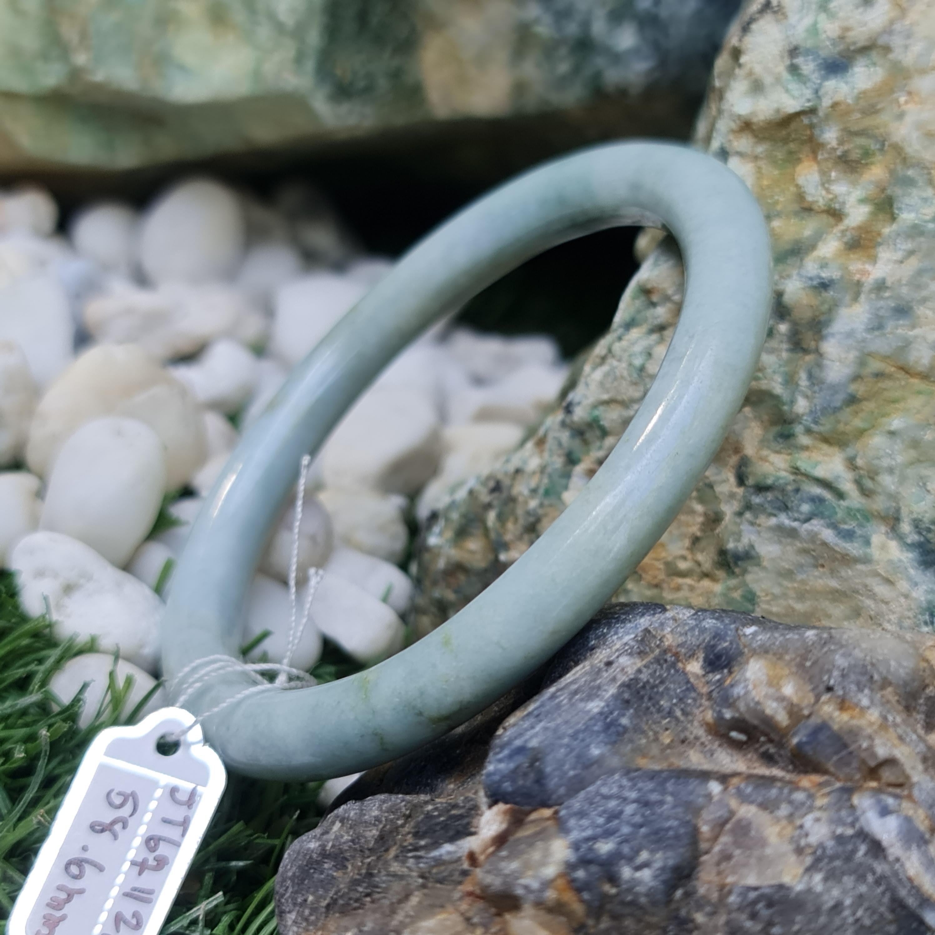 JT6711211 หยก พม่า แท้ Jade กำไลหยก 58.6 มม. (Jadeite bracelet) พม่า (Myanmar)