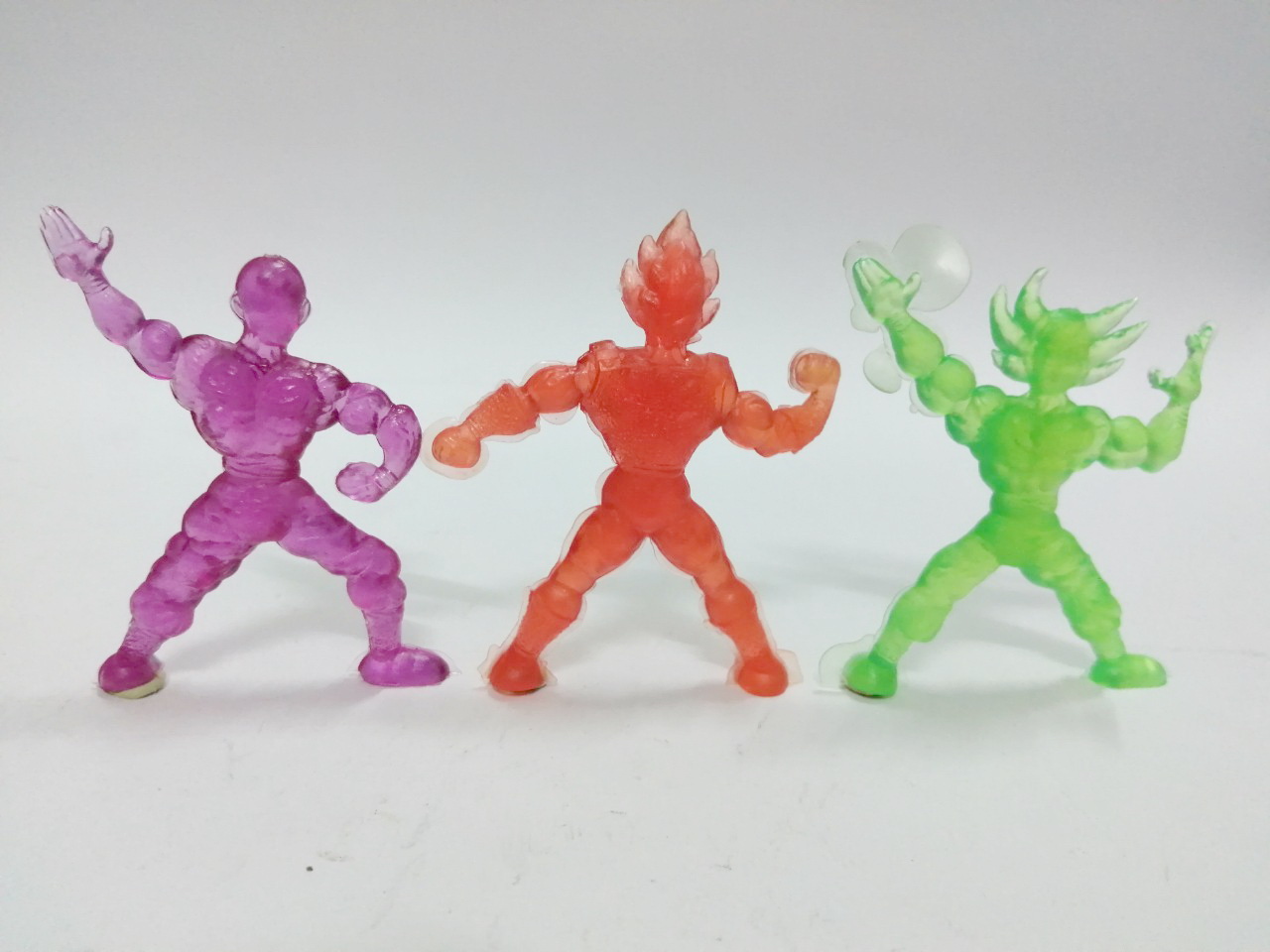 ตุ๊กตุ่นยาง ดราก้อนบอล เทนชินฮัน(ม่วง) โกคู(เขียว) โกคูซุปเปอร์ไซยา(ส้ม)