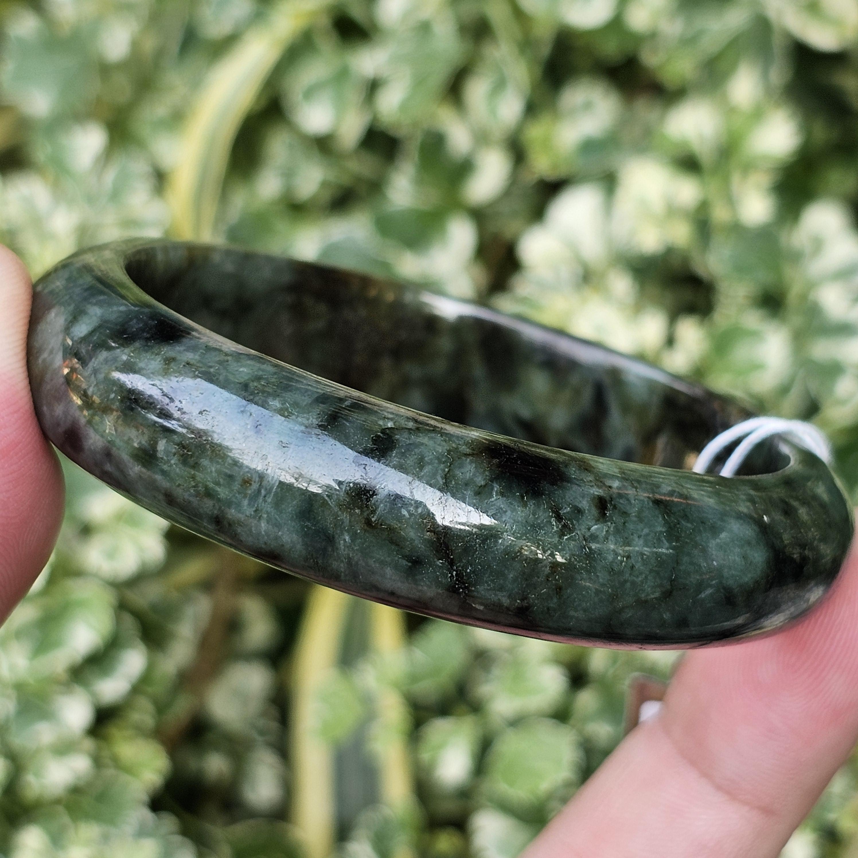 JB6804038 หยก พม่า แท้ Jade กำไลหยก 61.0 มม. (Jadeite bracelet) พม่า (Myanmar)