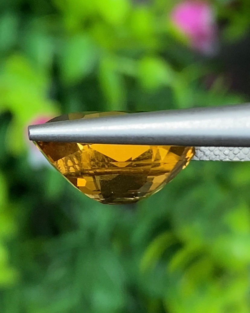 พลอย ซิทริน Citrine 7.10 กะรัต (Cts.) พลอยแท้ อัญมณีมงคลประจําวันเกิด เครื่องประดับพลอย
