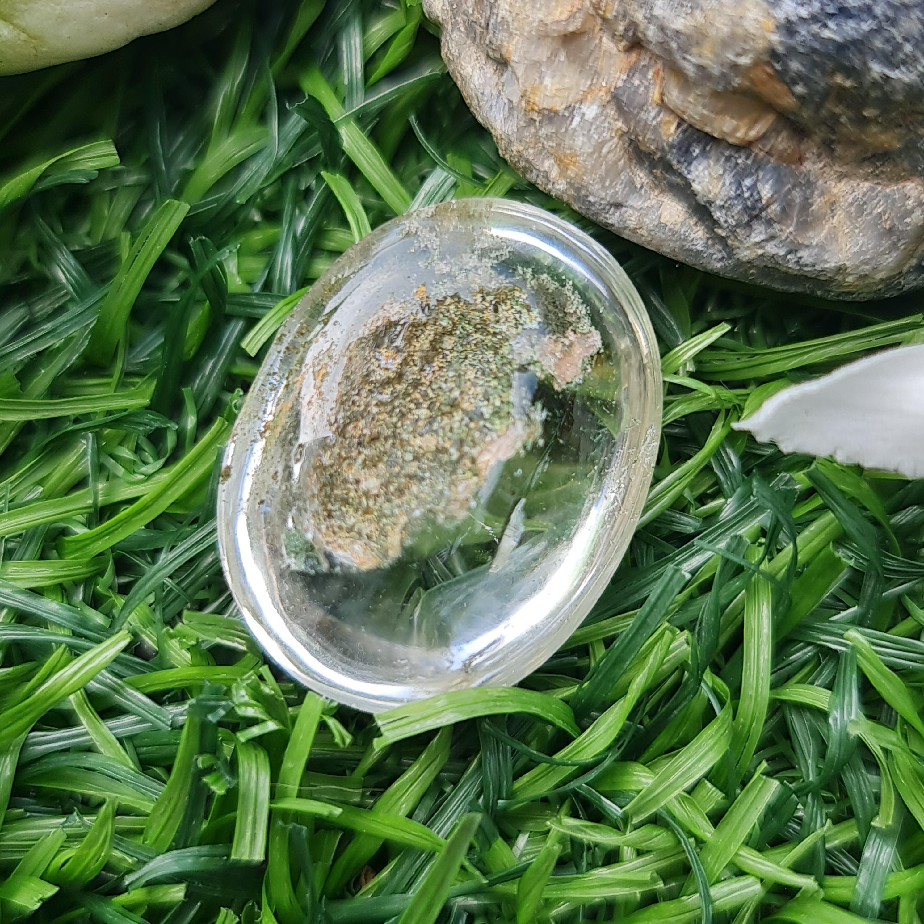 โป่งข่าม ควอตซ์ Rutilated Quartz 35.03 กะรัต Cts. พลอยแท้ อัญมณีมงคลประจําวันเกิด เครื่องประดับพลอย