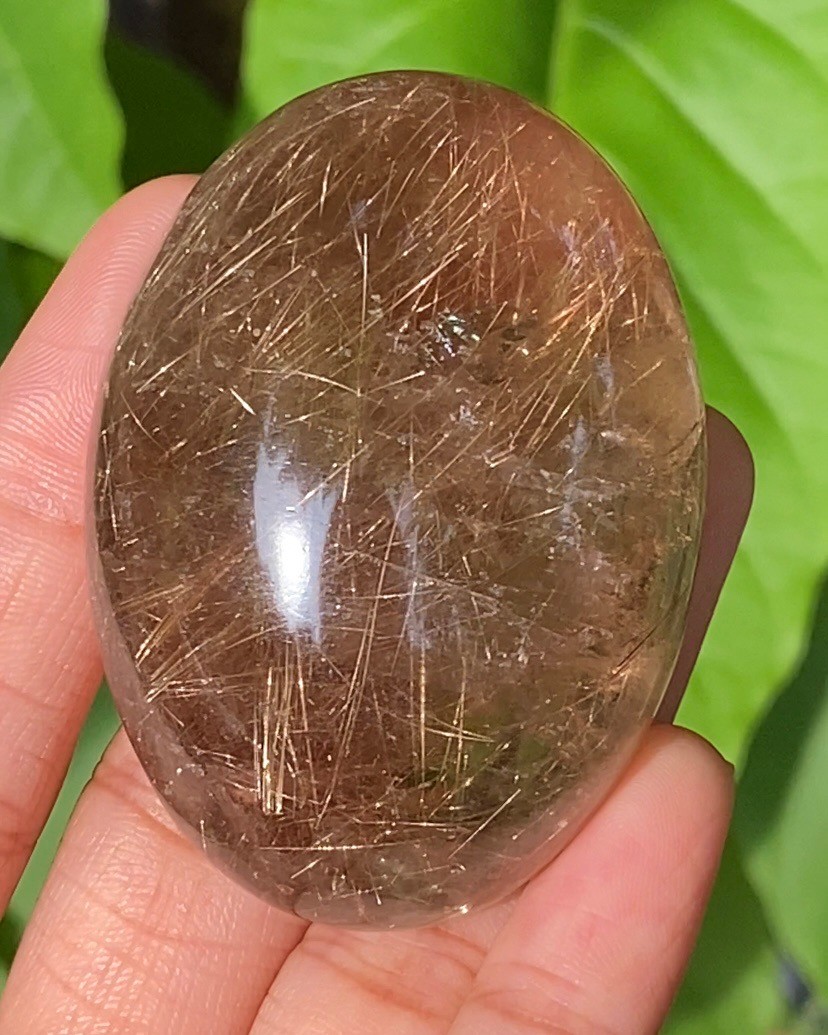 ไหมทอง ควอตซ์ Golden Rutilated Quartz 405 กะรัต (Carats) พลอยแท้ อัญมณีมงคลประจําวันเกิด เครื่องประดับพลอย