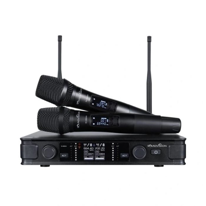 Soundvision SU-850D ไมค์ลอย มือถือคู่ ย่าน UHF คลื่นความถี่ 694.4 – 702.7 MHz