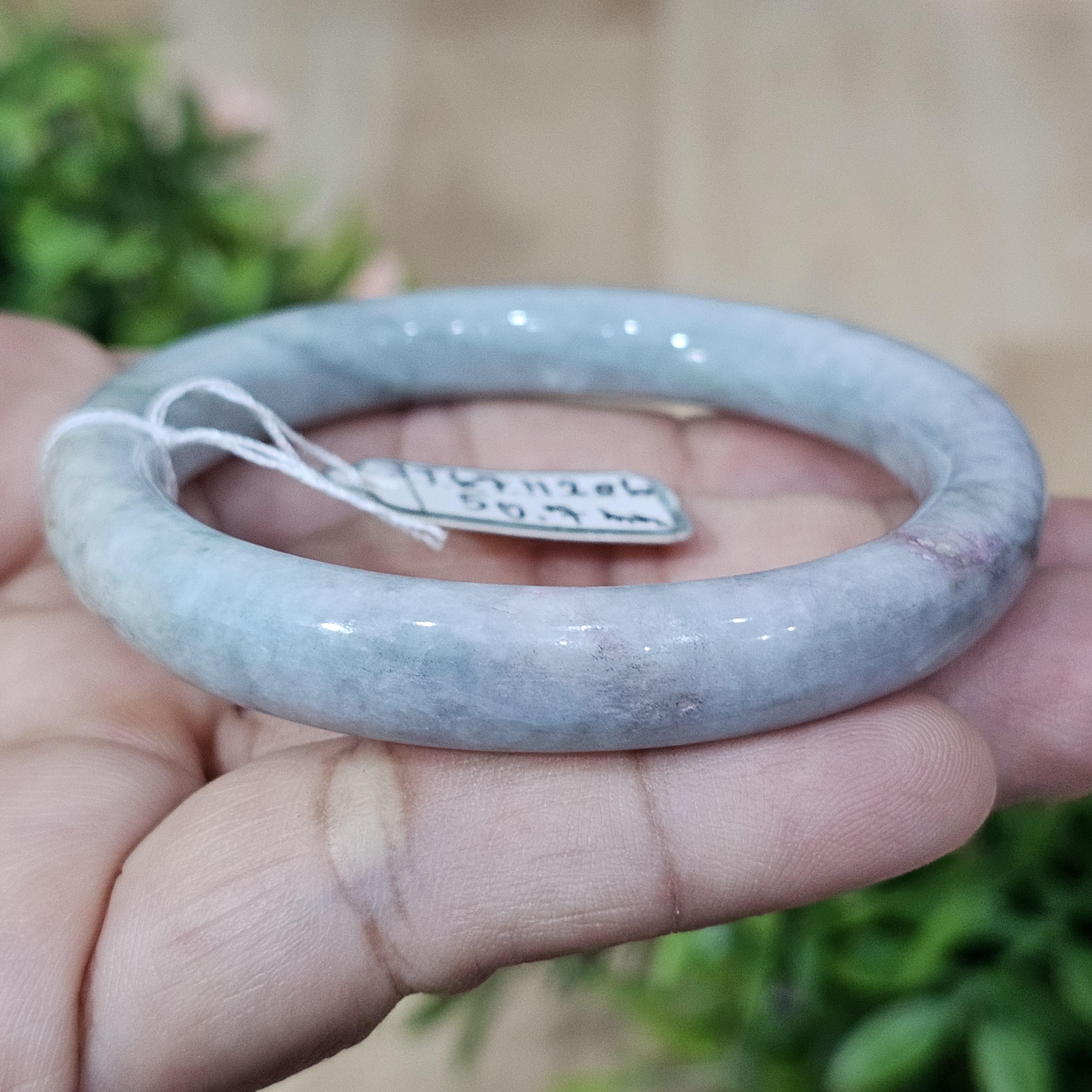 JB6711206 หยก พม่า แท้ Jade กำไลหยก 50.7 มม. (Jadeite bracelet) พม่า (Myanmar)