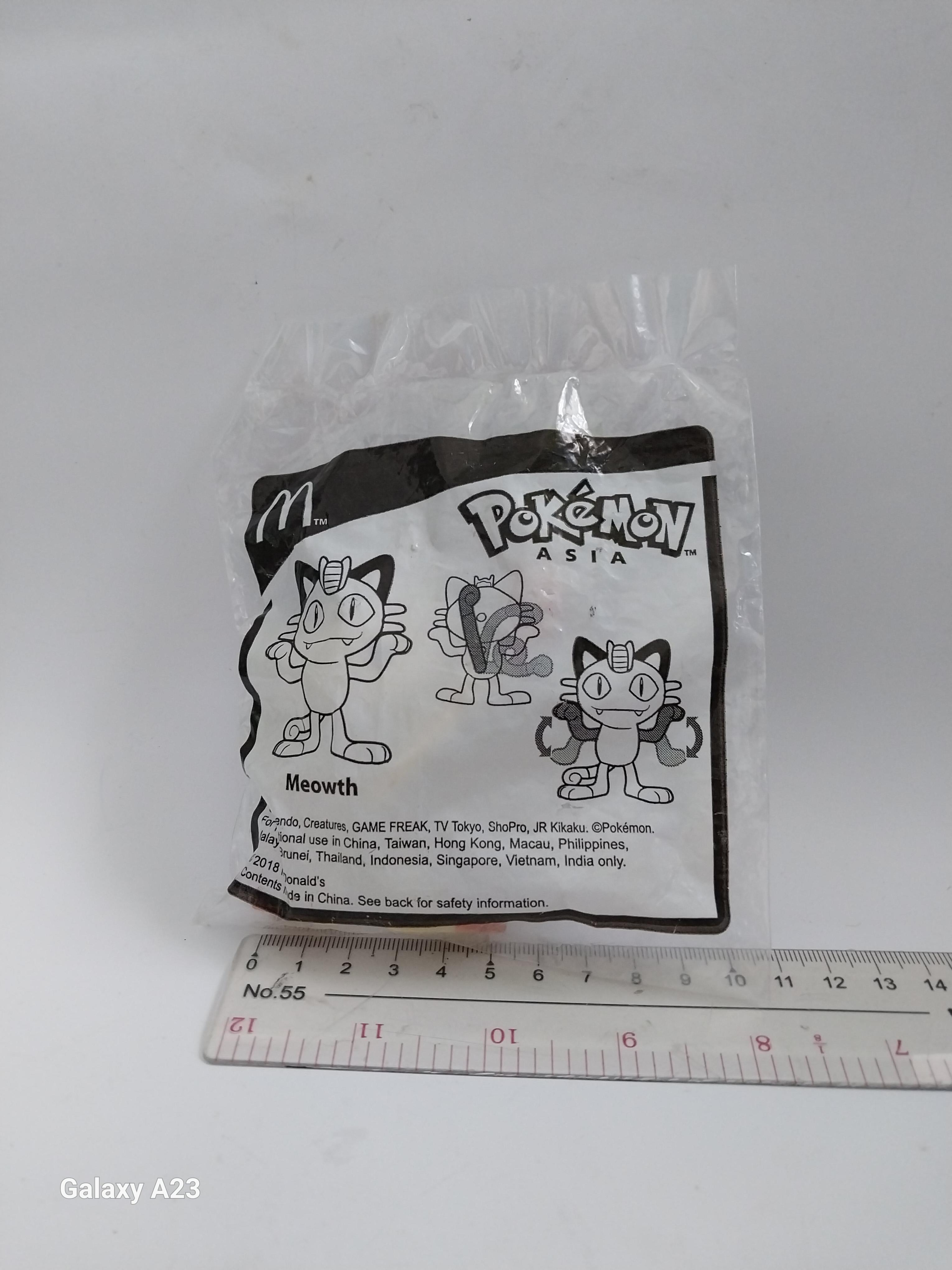 มีหลายภาพ ของสะสมจากโปเกม่อนเอเซีย เหมียว Meowth,Pokemon Asia ของสะสมจากแมคโดนัล 2018