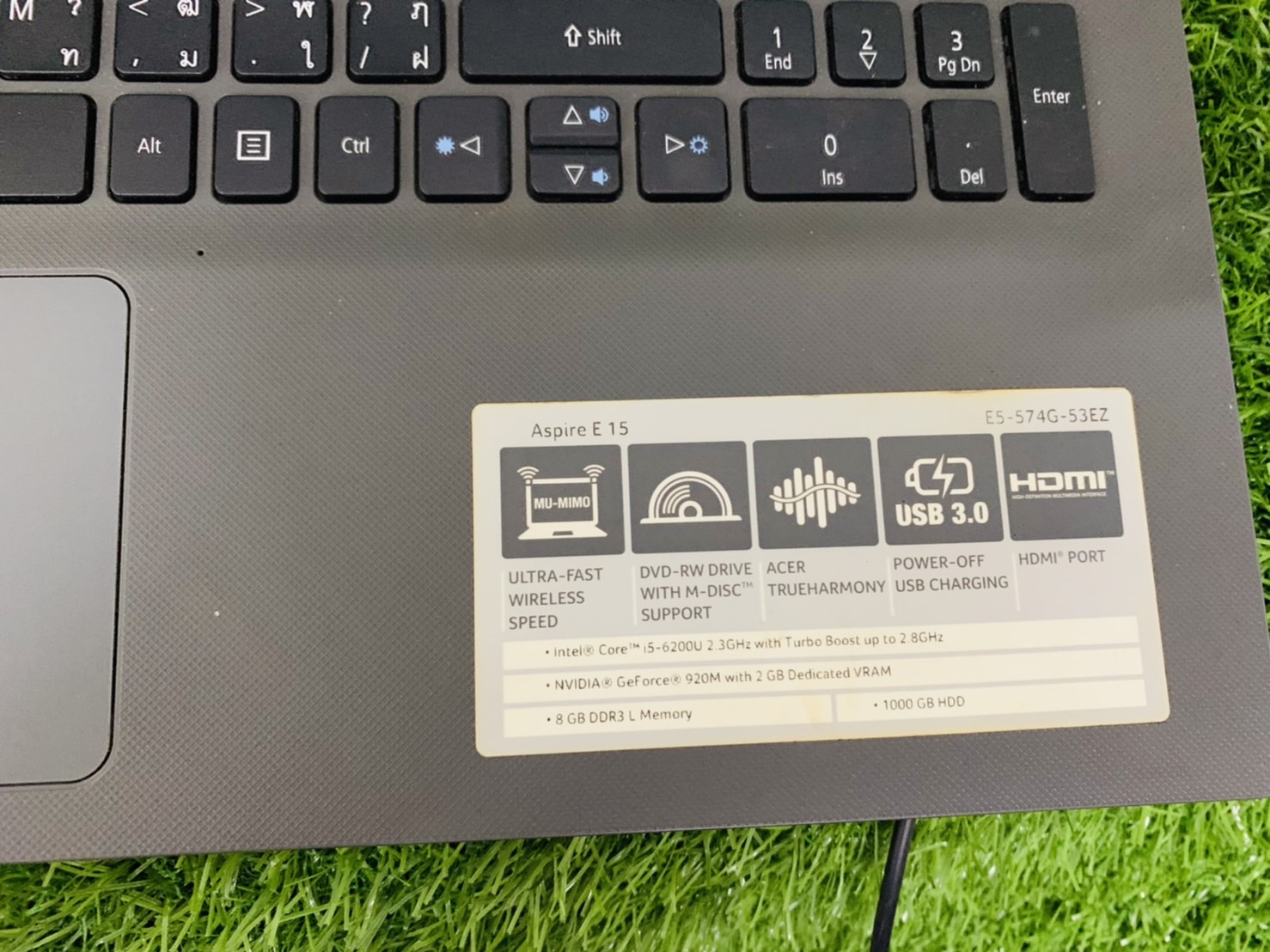 โน๊ตบุ๊ค Notebook Acer Aspire E5 - 15.6 inch แบตเสื่อม ไมค์เสีย สินค้ามีประกัน