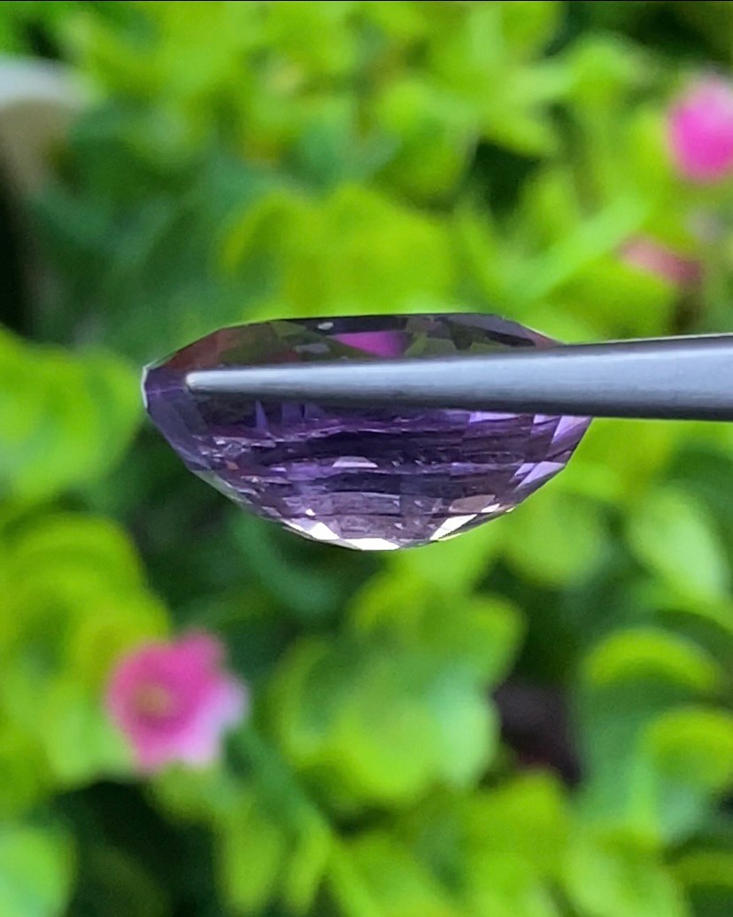 พลอย อเมทิส Amethyst 11.43 กะรัต (Cts.) พลอยแท้ อัญมณีมงคลประจําวันเกิด เครื่องประดับพลอย