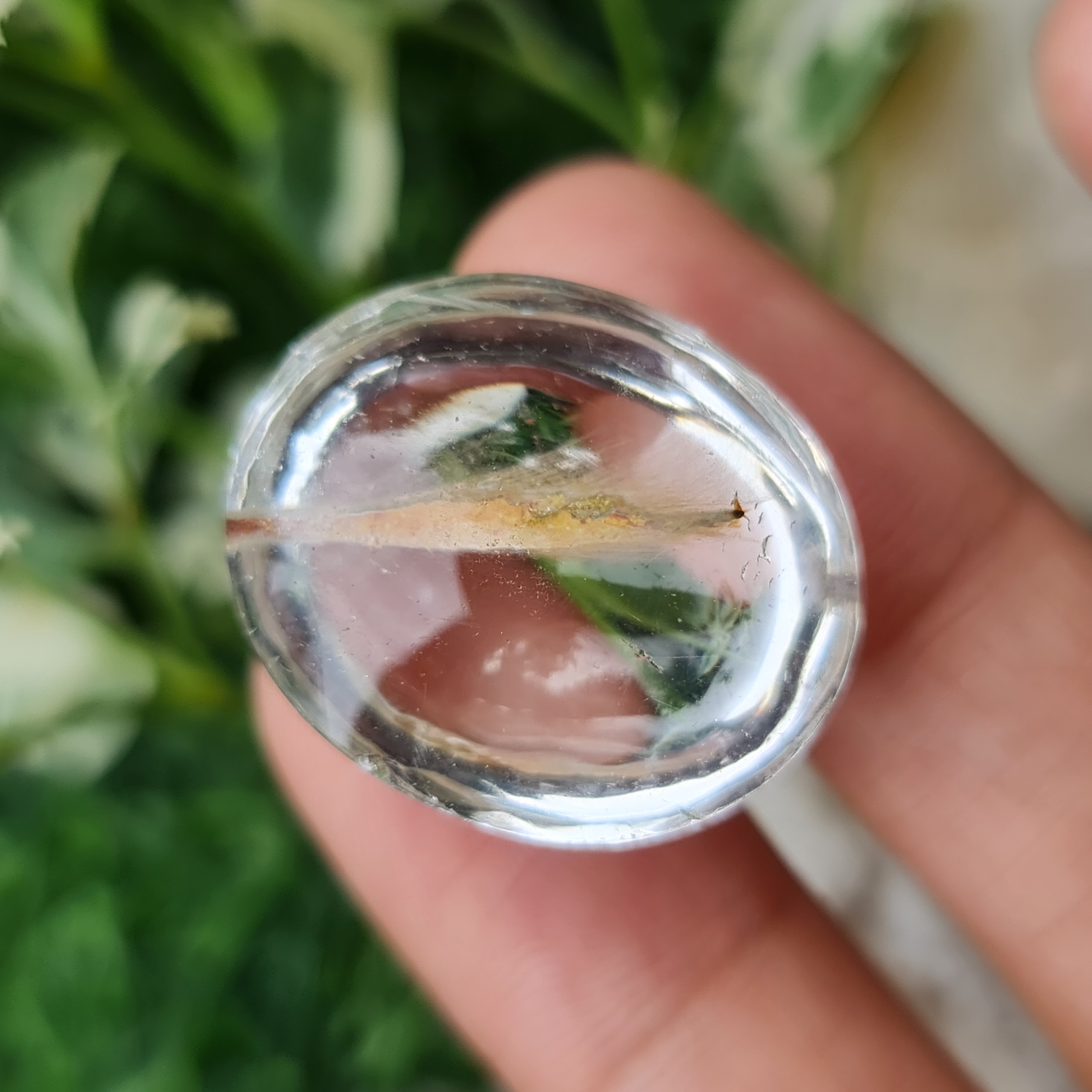 โป่งข่าม ควอตซ์ Rutilated Quartz 58.44 กะรัต Cts. พลอยแท้ อัญมณีมงคลประจําวันเกิด เครื่องประดับพลอย