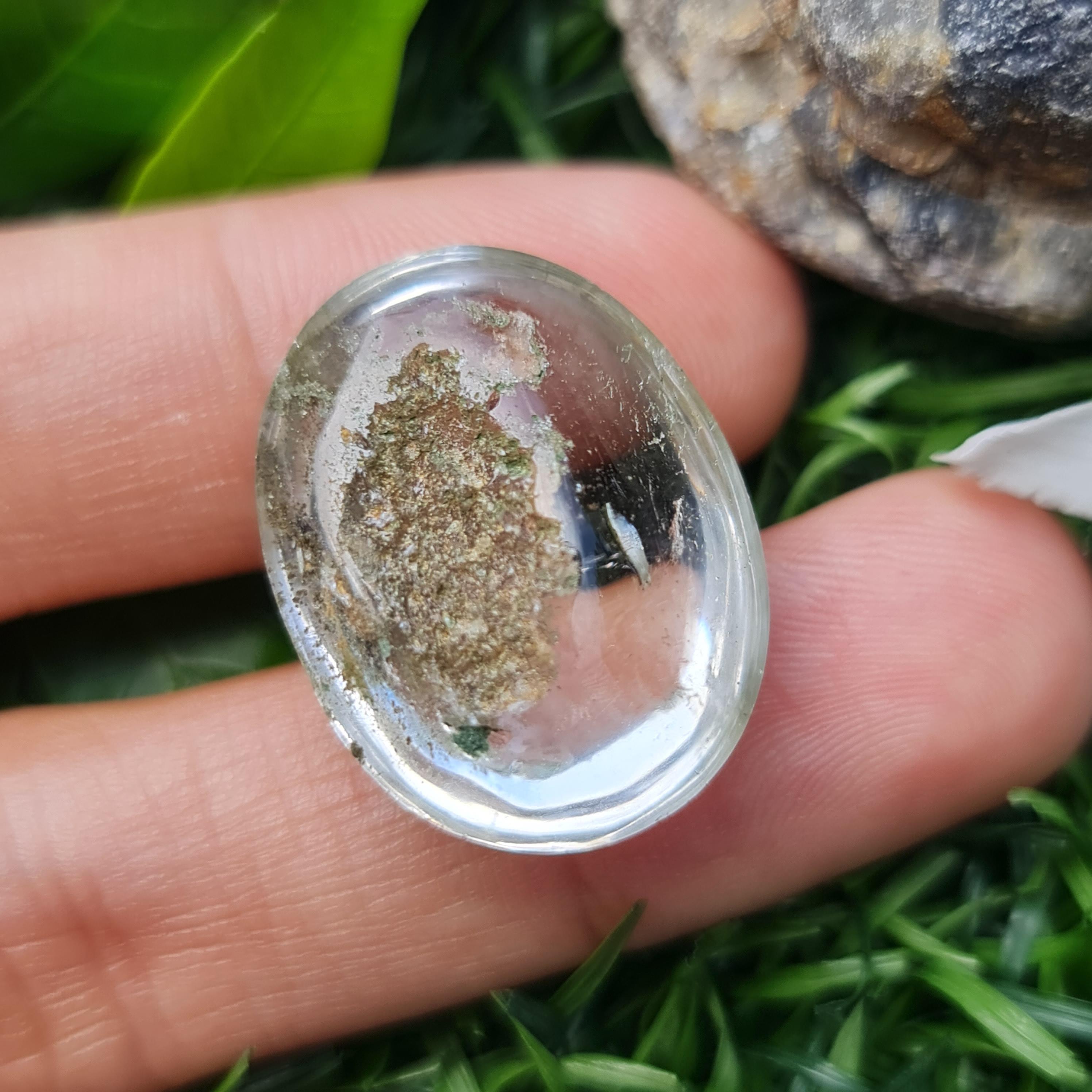 โป่งข่าม ควอตซ์ Rutilated Quartz 35.03 กะรัต Cts. พลอยแท้ อัญมณีมงคลประจําวันเกิด เครื่องประดับพลอย