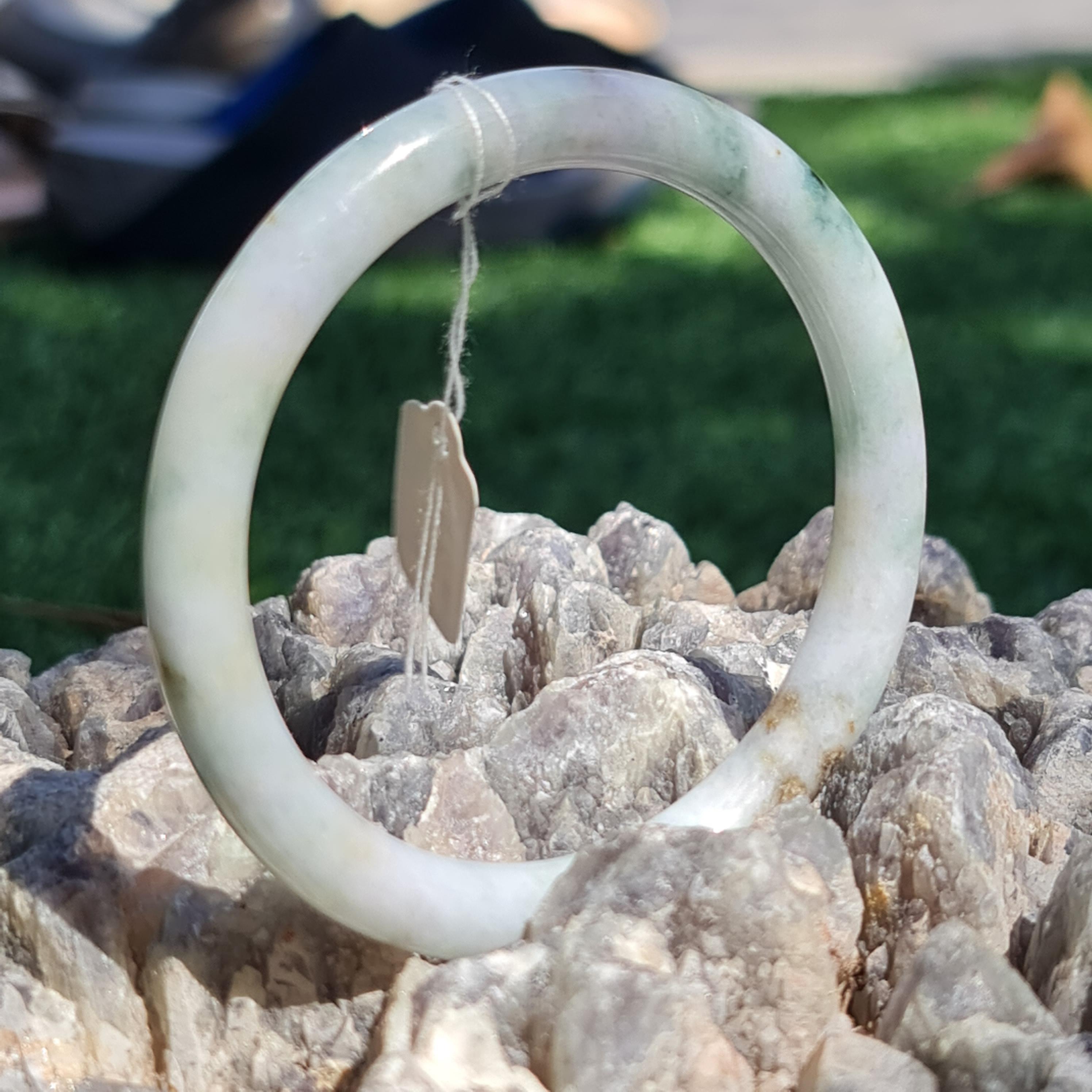 JB6711166 หยก พม่า แท้ Jade กำไลหยก 59.0 มม. (Jadeite bracelet) พม่า (Myanmar)