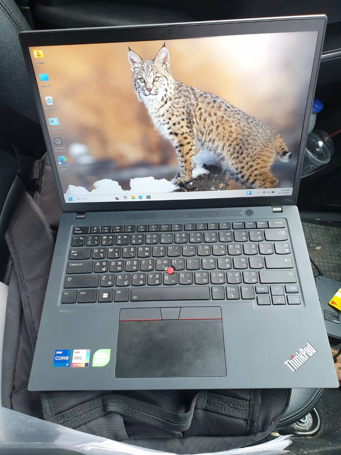 โน๊ตบุ๊ค Lenovo T14s Gen3 i7 gen12th ram 16 GB m.2 512GB แบต 90% สภาพกร๊ปๆๆ