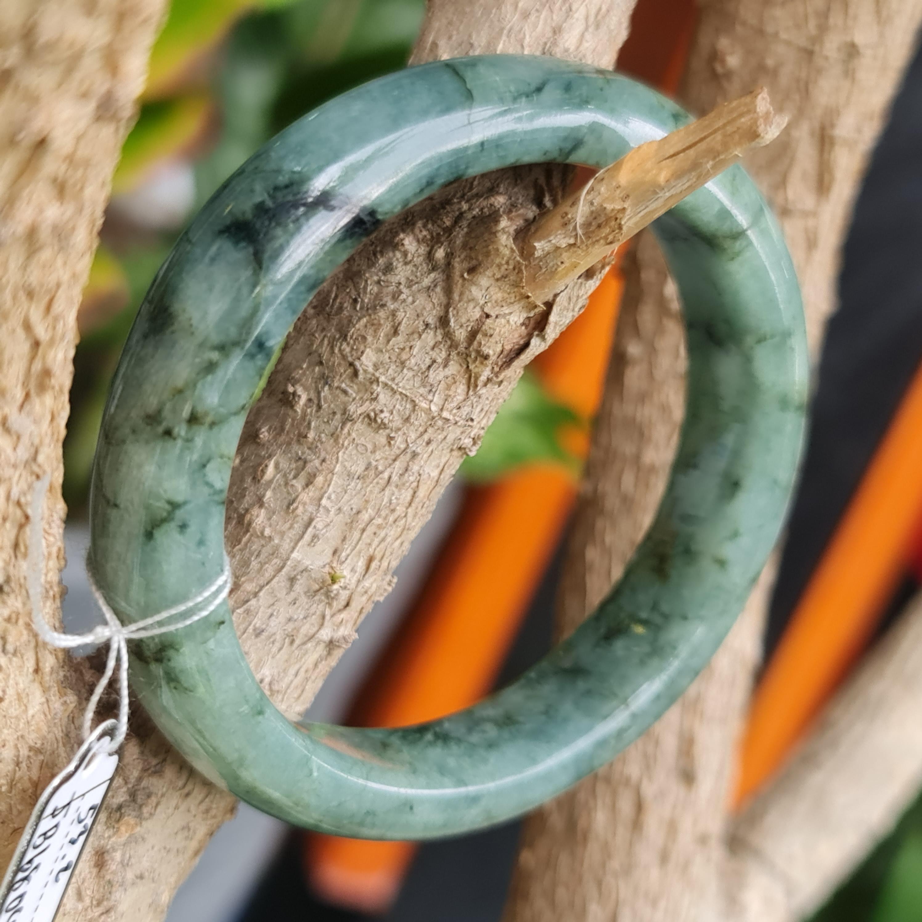 JB6804026 หยก พม่า แท้ Jade กำไลหยก 53.2 มม. (Jadeite bracelet) พม่า (Myanmar)