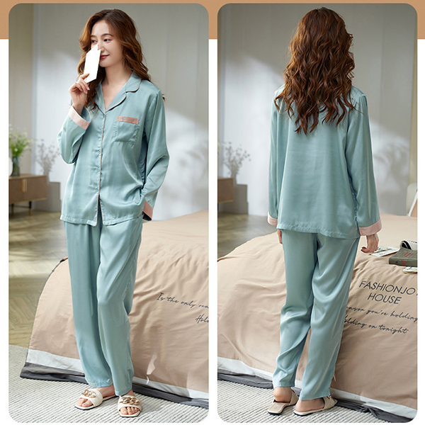 🚩พร้อมส่ง🚩ชุดนอนผ้าซาติน Silk Satin ผ้าไหมซาตินเกรดพรีเมี่ยม ผ้านุ่มลื่นละมุนผิว ใส่สบายไม่ร้อน (CT115)