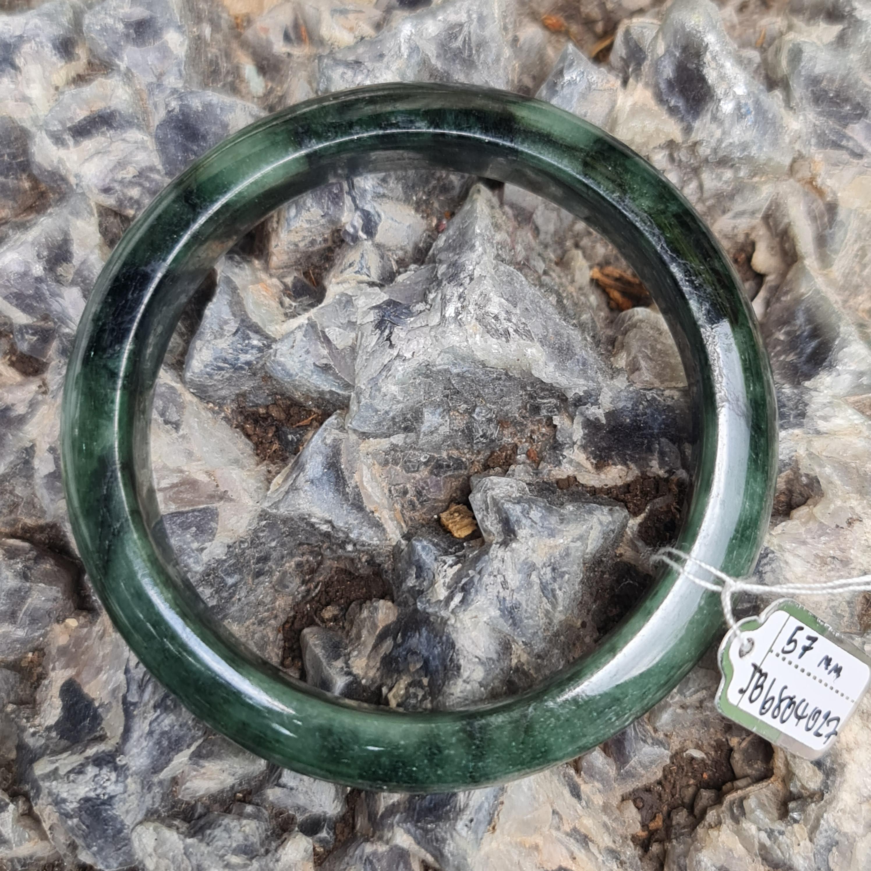 JB6804027 หยก พม่า แท้ Jade กำไลหยก 57.0 มม. (Jadeite bracelet) พม่า (Myanmar)