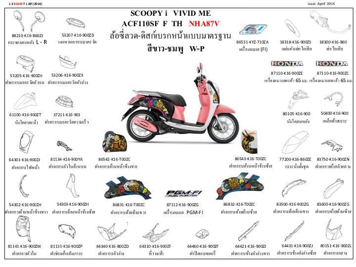 ชุดพลาสติกและเฟรมสี สกุ๊บปี้110ไอปี14