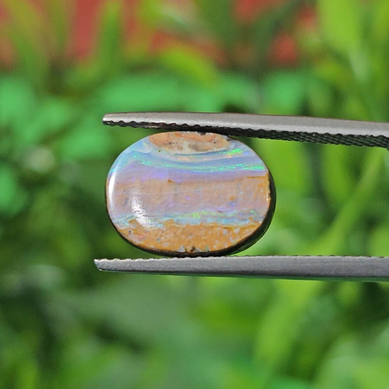 พลอย โบลเดอร์ โอปอล ออสเตรเลีย Australian Boulder Opal 6.68 กะรัต (Cts.) พลอยแท้ อัญมณีมงคลประจําวันเกิด เครื่องประดับพลอย